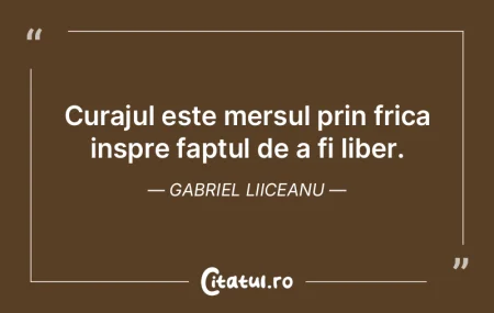 Curajul este mersul prin frica inspre fa... Curajul este mersul prin frica inspre fa...