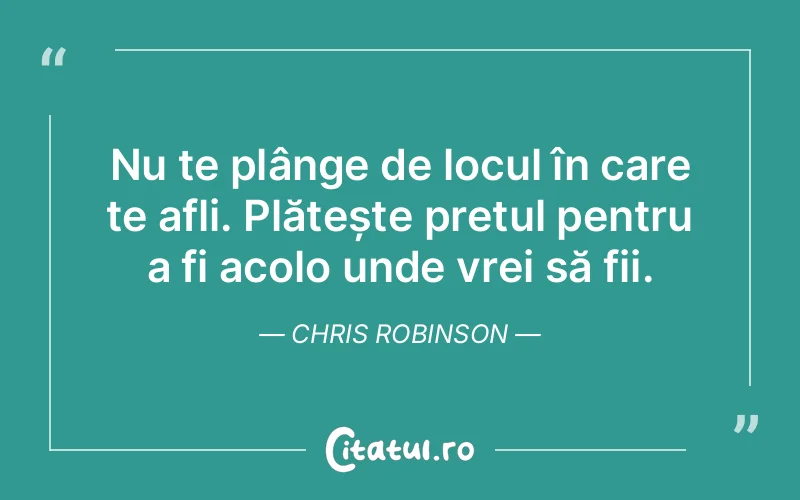 Citat Chris Robinson - citate motivationale