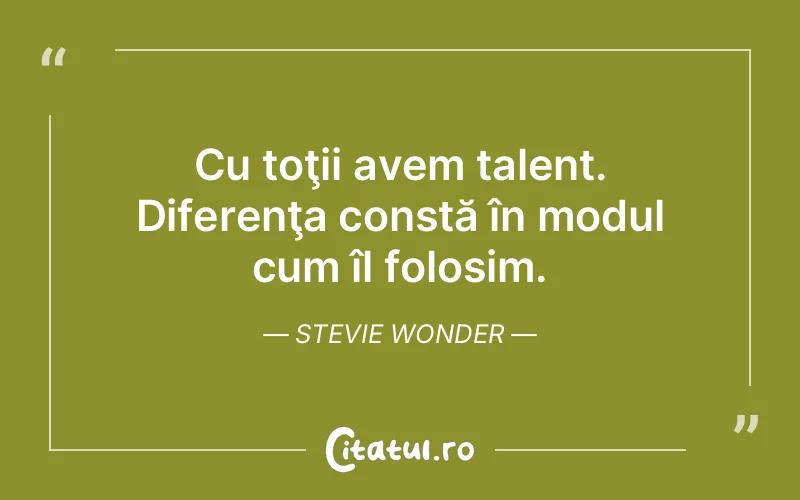 Citat Stevie Wonder - citate motivationale