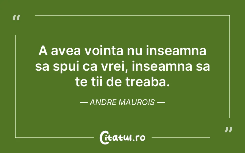 Citat Andre Maurois - citate motivationale