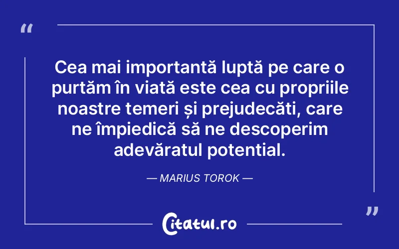 Citat Marius Torok - citate motivationale