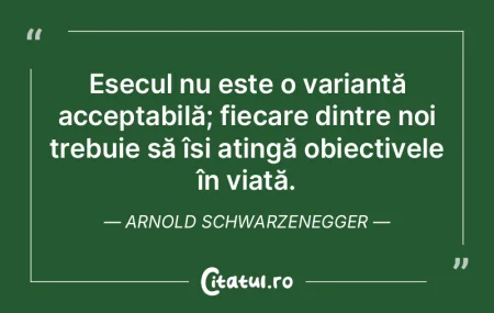 Eșecul nu este o variantă acceptabilă...