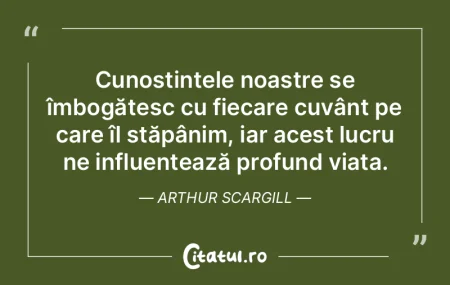 Cunoștințele noastre se îmbogățesc ...