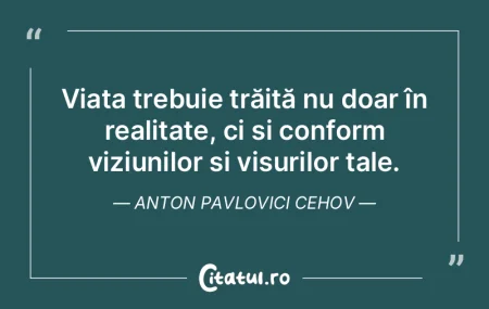 Viața trebuie trăită nu doar în real...