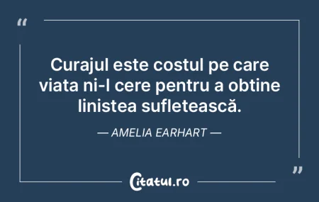 Curajul este costul pe care viața ni-l ...