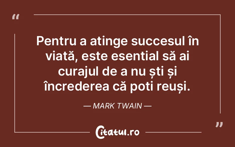 Citat Mark Twain - citate motivationale