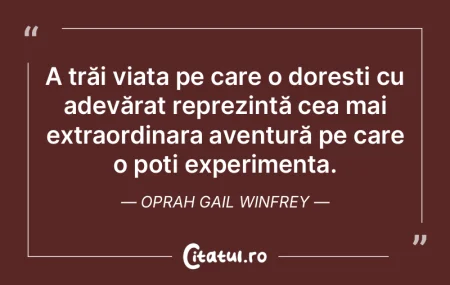 A trăi viața pe care o dorești cu ade...