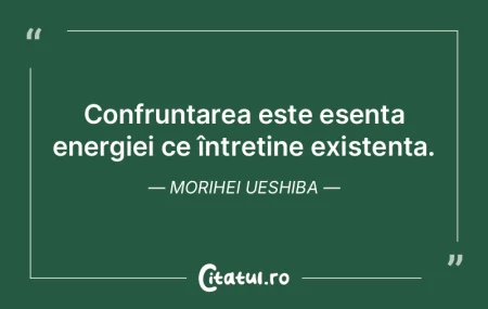 Confruntarea este esența energiei ce î...