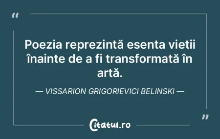 Poezia reprezintă esența vieții înai...
