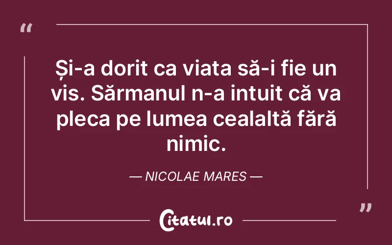 Citat Nicolae Mares - citate motivationale