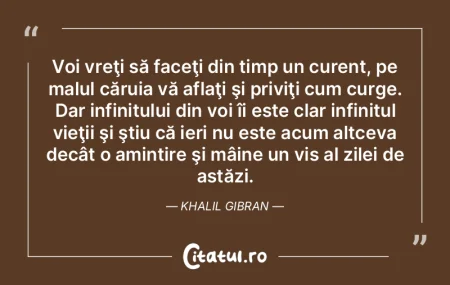 Voi vreţi să faceţi din timp un curen... Voi vreţi să faceţi din timp un curen...