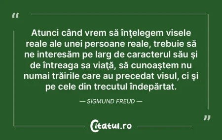 Atunci când vrem să înţelegem visele... Atunci când vrem să înţelegem visele...