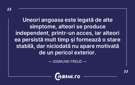 Uneori angoasa este legată de alte simp... Uneori angoasa este legată de alte simp...