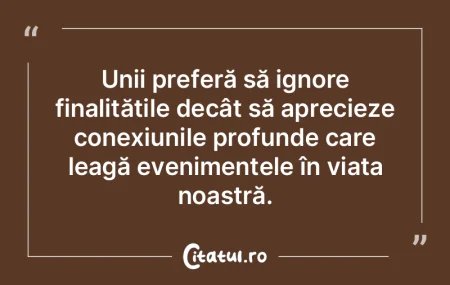 Unii preferă să ignore finalitățile ... Unii preferă să ignore finalitățile ...