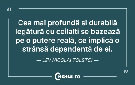 Cea mai profundă și durabilă legătur... Cea mai profundă și durabilă legătur...