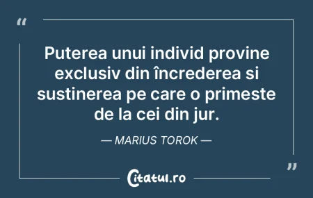 Puterea unui individ provine exclusiv di... Puterea unui individ provine exclusiv di...