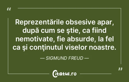 Reprezentările obsesive apar, după cum... Reprezentările obsesive apar, după cum...