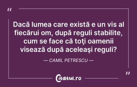 Dacă lumea care există e un vis al fie... Dacă lumea care există e un vis al fie...