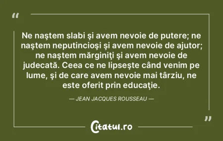 Ne naÅŸtem slabi ÅŸi avem nevoie de pute... Ne naÅŸtem slabi ÅŸi avem nevoie de pute...