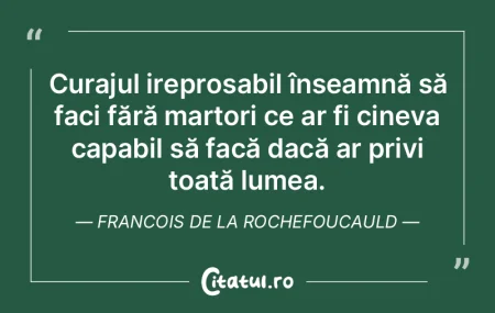 Curajul ireproșabil înseamnă să faci... Curajul ireproșabil înseamnă să faci...