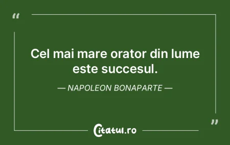 Cel mai mare orator din lume este succes...