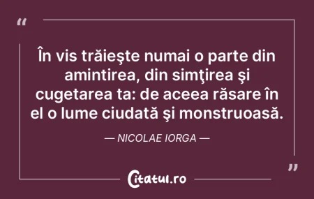 În vis trăieşte numai o parte din ami...