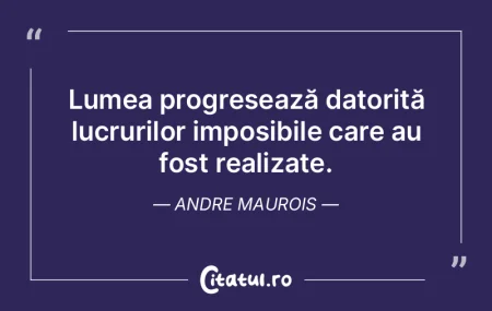 Lumea progresează datorită lucrurilor ... Lumea progresează datorită lucrurilor ...