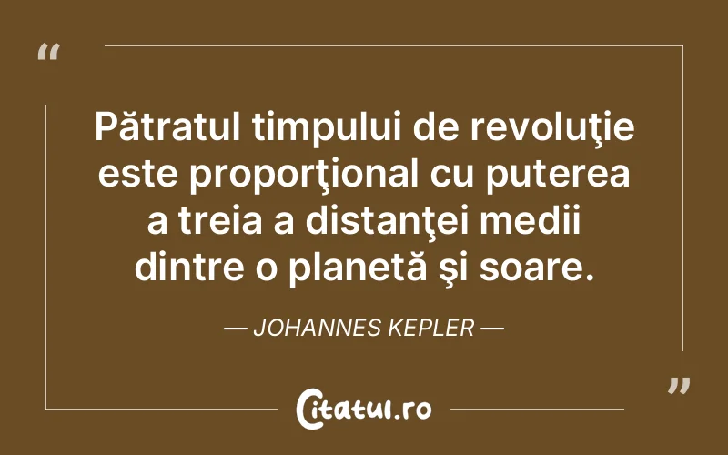 Citat Johannes Kepler - citate motivationale