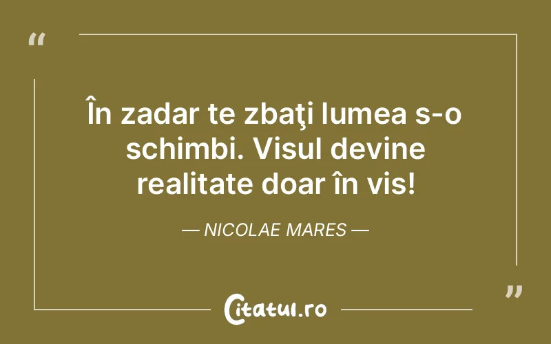 Citat Nicolae Mares - citate motivationale
