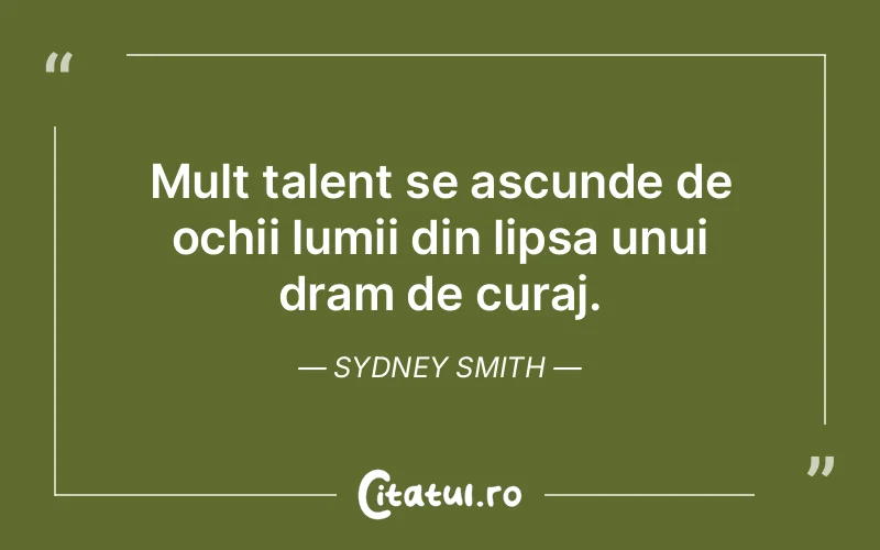 Citat Sydney Smith - citate motivationale
