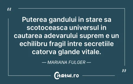 Puterea gandului in stare sa scotoceasca... Puterea gandului in stare sa scotoceasca...