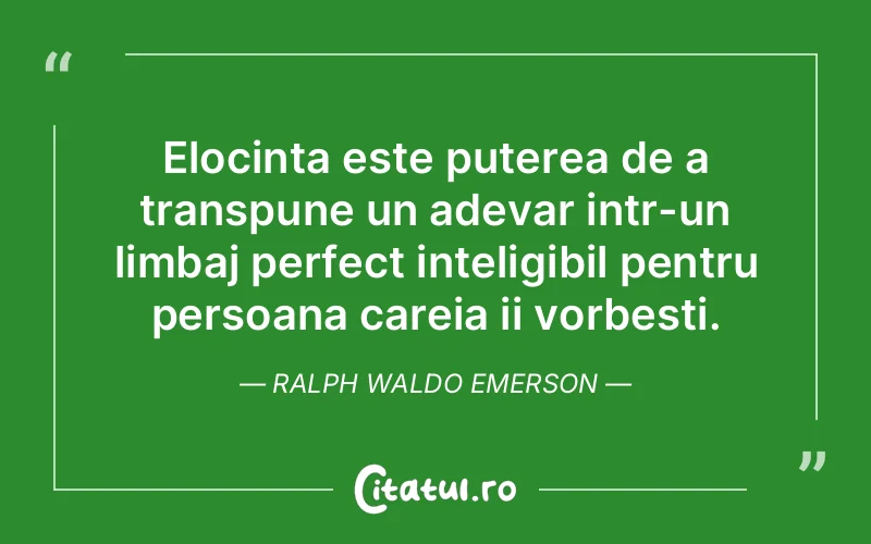 Citat Ralph Waldo Emerson - citate motivationale