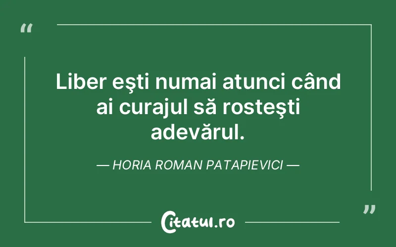 Citat Horia Roman Patapievici - citate motivationale