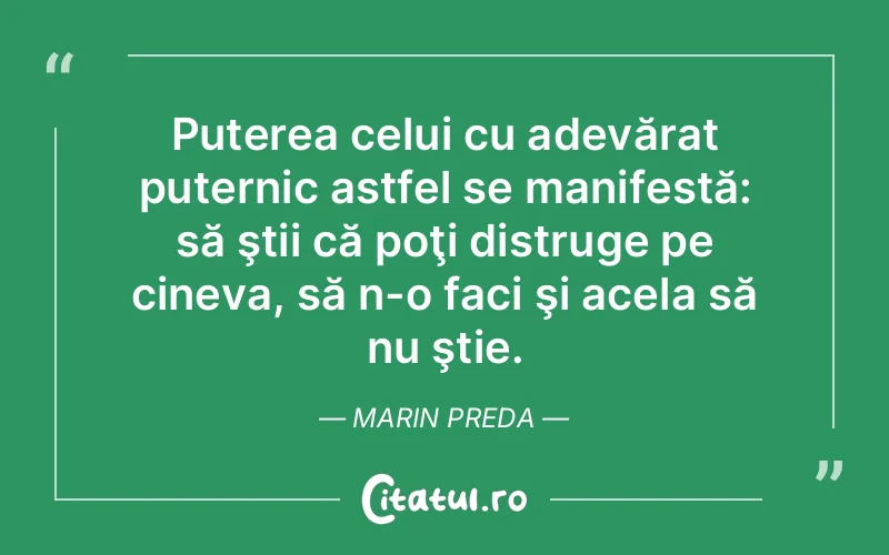 Citat Marin Preda - citate motivationale