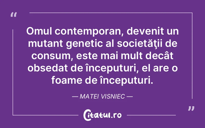 Citat Matei Visniec - citate motivationale