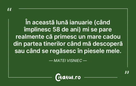 În această lună ianuarie (când împl... În această lună ianuarie (când împl...