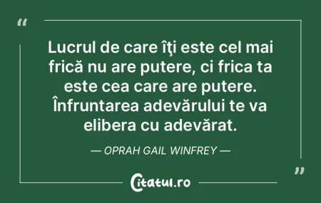 Lucrul de care îţi este cel mai frică... Lucrul de care îţi este cel mai frică...