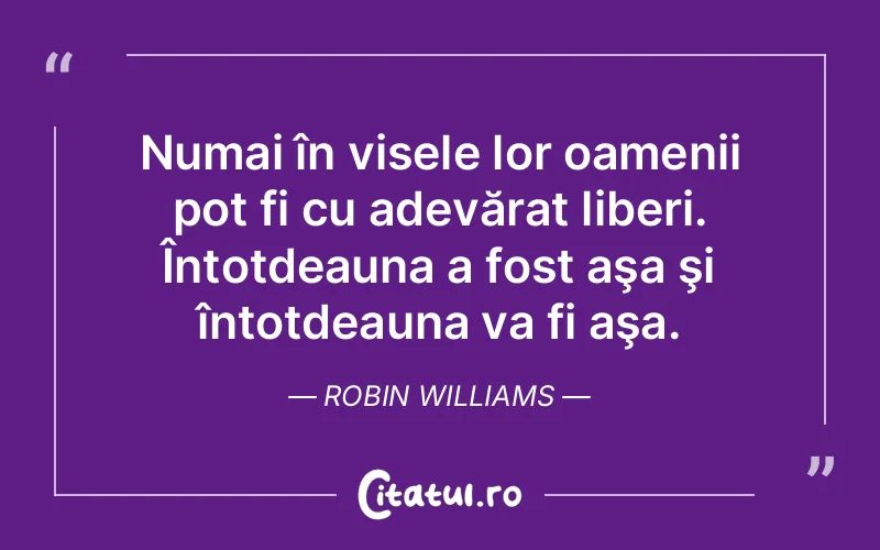 Citat Robin Williams - citate motivationale