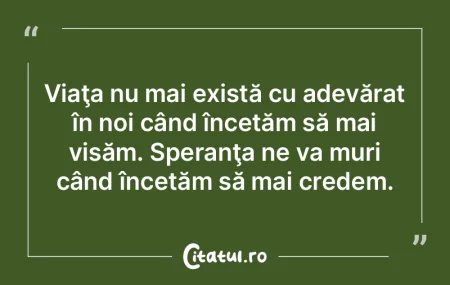 Viaţa nu mai există cu adevărat în n...