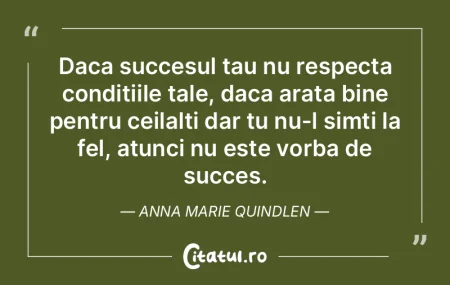 Daca succesul tau nu respecta conditiile... Daca succesul tau nu respecta conditiile...