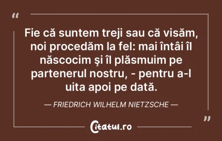 Fie că suntem treji sau că visăm, noi... Fie că suntem treji sau că visăm, noi...