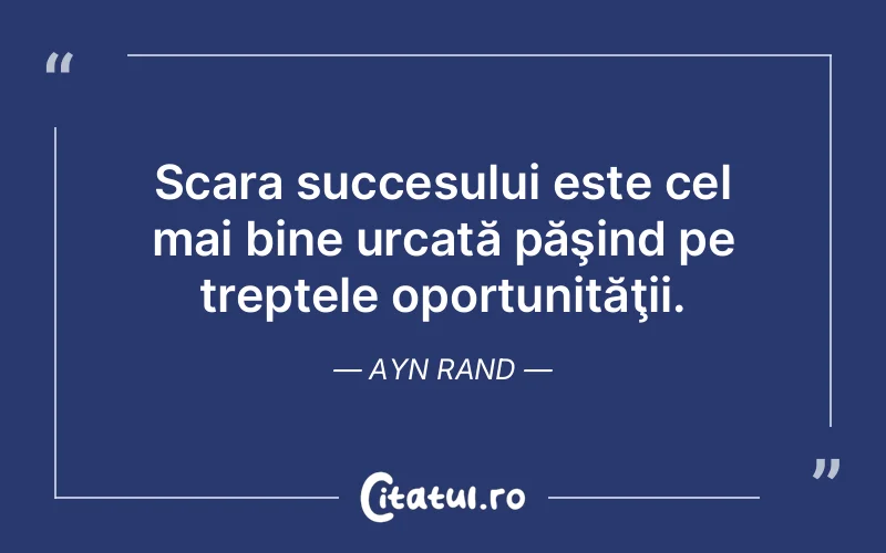 Citat Ayn Rand - citate motivationale