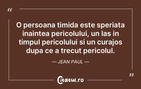 O persoana timida este speriata inaintea... O persoana timida este speriata inaintea...