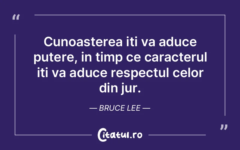 Citat Bruce Lee - citate motivationale