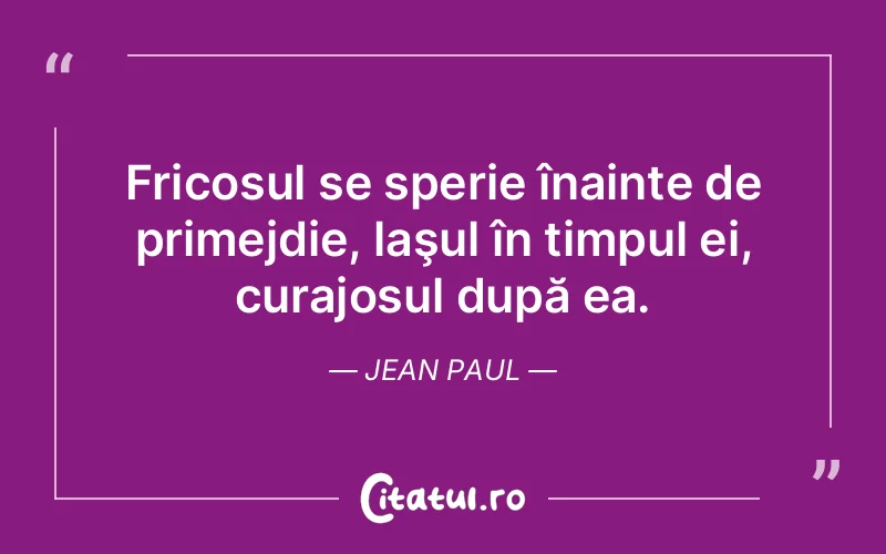 Citat Jean Paul - citate motivationale