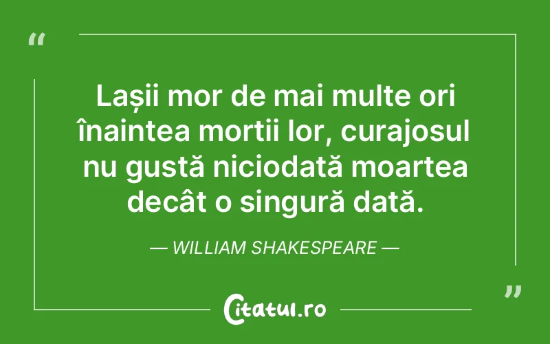 Citat William Shakespeare - citate motivationale