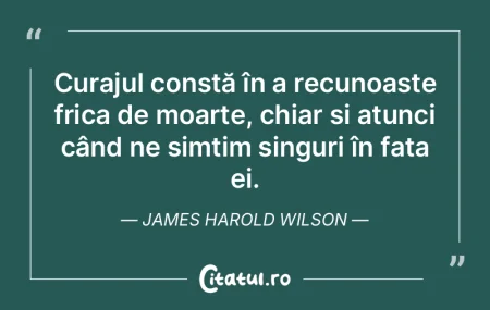 Curajul constă în a recunoaște frica ...