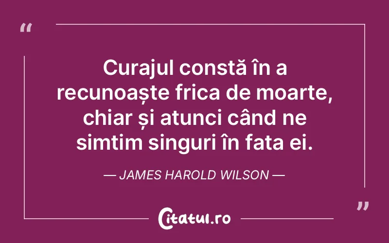 Citat James Harold Wilson - citate motivationale