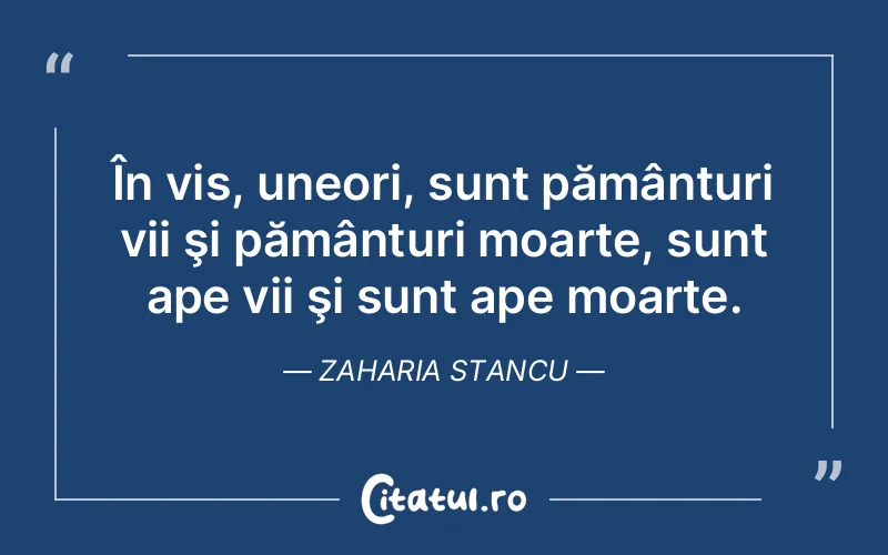 Citat Zaharia Stancu - citate motivationale
