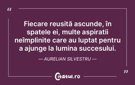 Fiecare reușită ascunde, în spatele e...